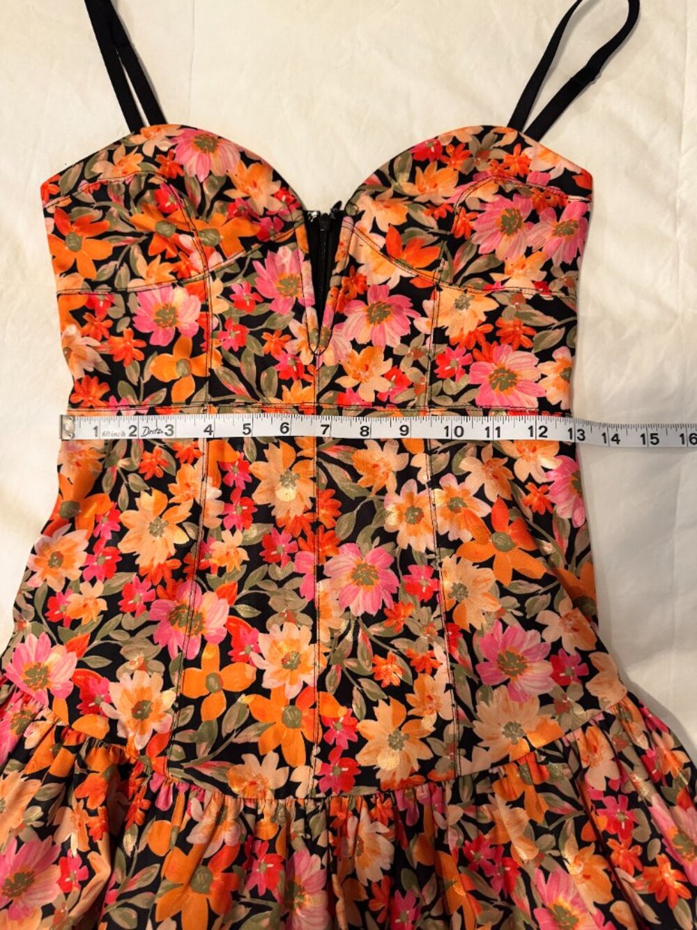 For Love & Lemons Floral Corset Mini Dress Size S - Picture 10 of 11